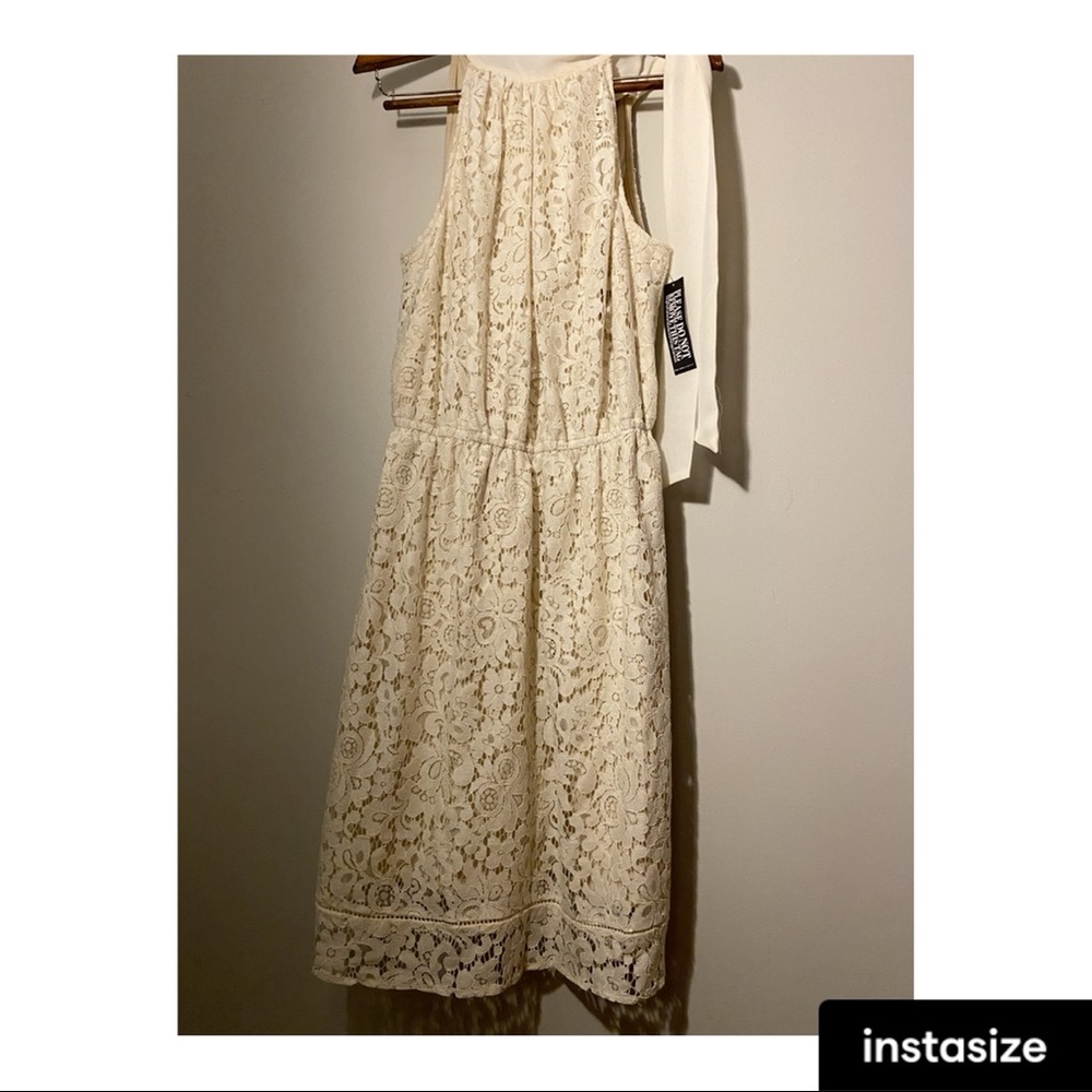 Lace off-white dress. Size M never worn. For bridal party or any business event!